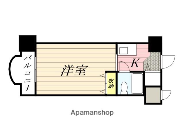 メゾンドグルー(1K/4階)の間取り写真