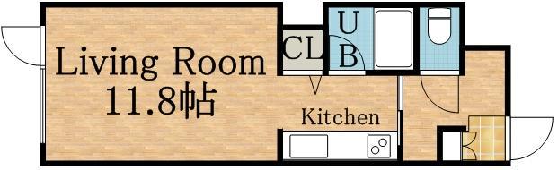 藤井ビル北23条(1K/8階)の間取り写真
