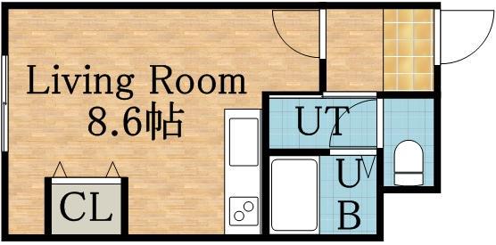 モンターニュアネックス(ワンルーム/2階)の間取り写真