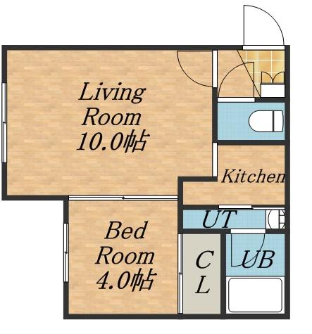 アーバンクラスタ元町Ⅱ(1LDK/2階)の間取り写真