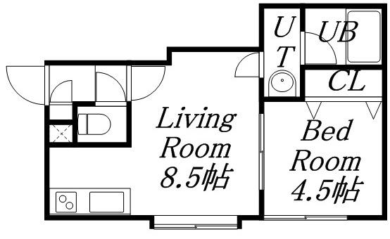 VERY(1LDK/3階)の間取り写真