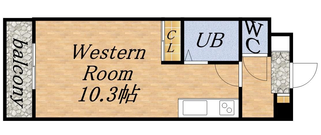 ビバリーヒルズ(1K/7階)の間取り写真