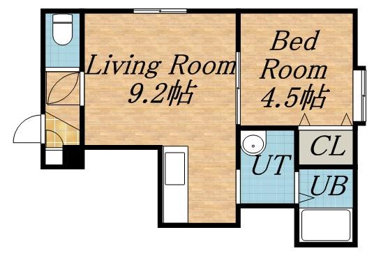 アクア18(1DK/3階)の間取り写真