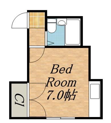 マイロード27(ワンルーム/2階)の間取り写真