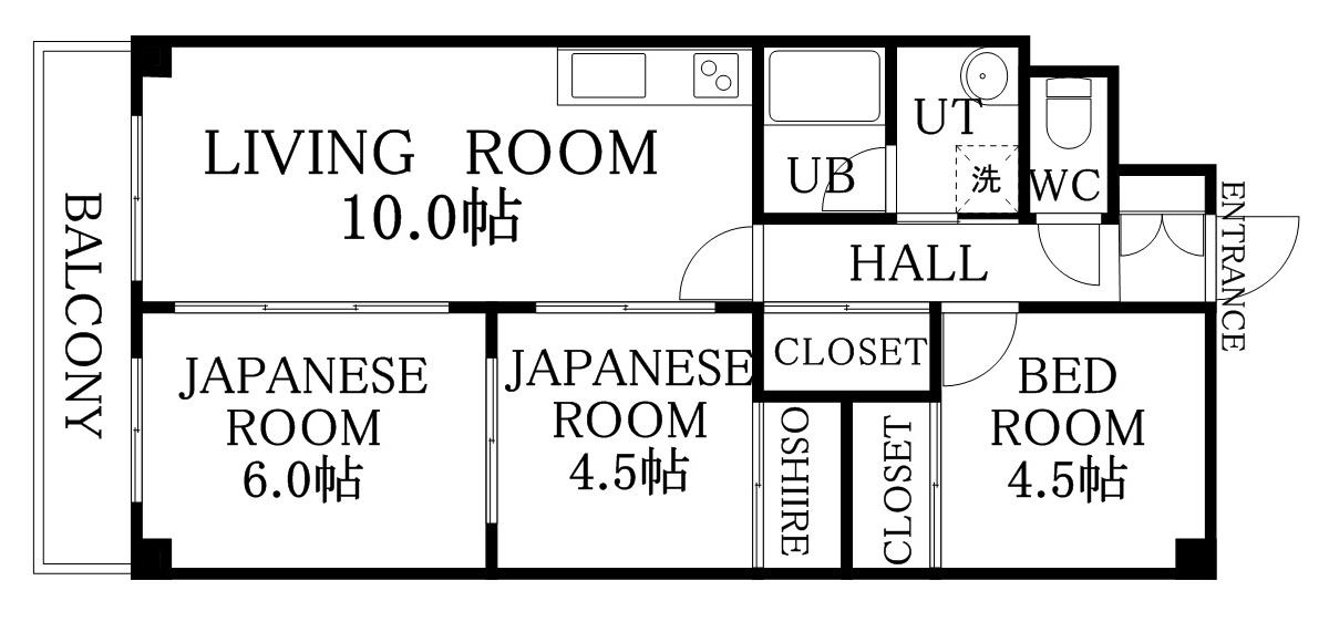 ハイツディオネ(1SLDK/9階)の間取り写真