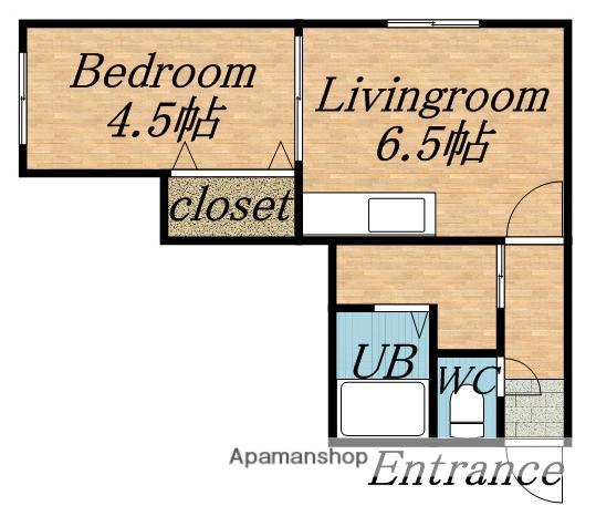 フォレストイン麻生(1DK/2階)の間取り写真