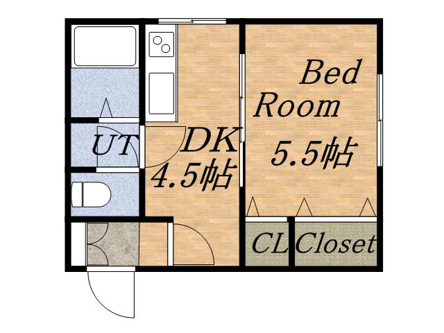 ステージノア(1DK/3階)の間取り写真