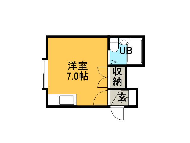 アークヒルズ(ワンルーム/2階)の間取り写真