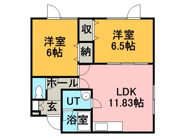 ドリーバーデン(2LDK/2階)の間取り写真