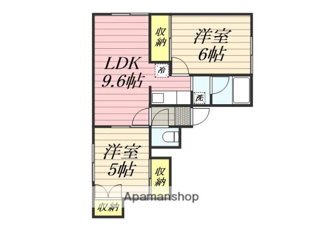 エクセルAハイツ(2DK/3階)の間取り写真