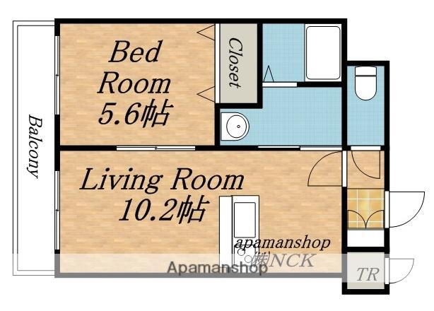 VEINT CUATRO(1LDK/2階)の間取り写真