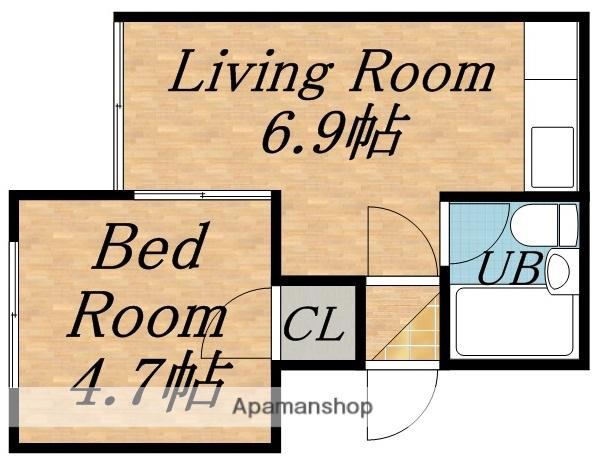 コーポひろ(1DK/2階)の間取り写真