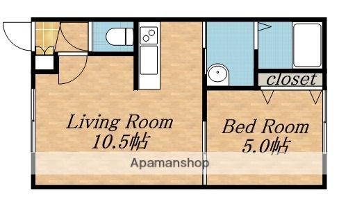 れんげそう(1LDK/2階)の間取り写真