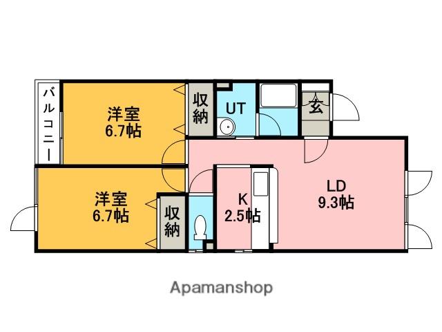 プルミエール(2LDK/2階)の間取り写真