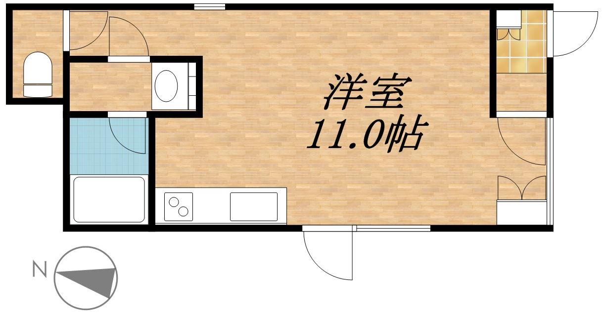 ヴィオーネ137(ワンルーム/2階)の間取り写真