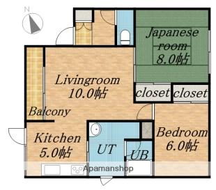 ノースコート52(2LDK/2階)の間取り写真