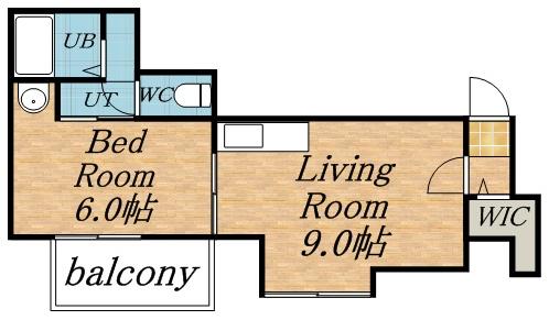 AVEC西町(1LDK/5階)の間取り写真