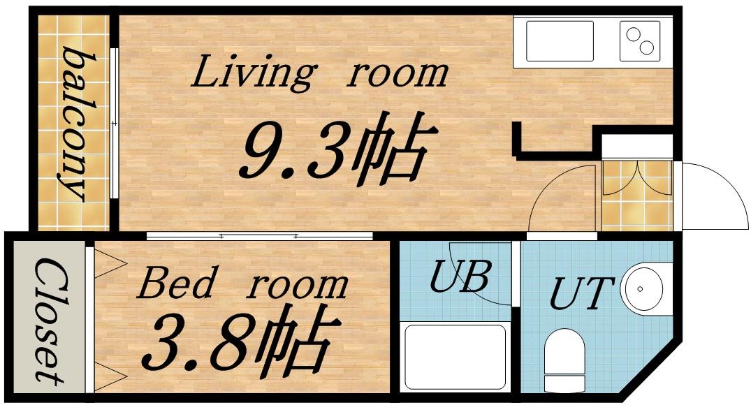 グランメール弘道舘第2(1LDK/3階)の間取り写真