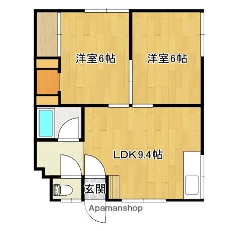 伊藤マンション(2LDK/1階)の間取り写真