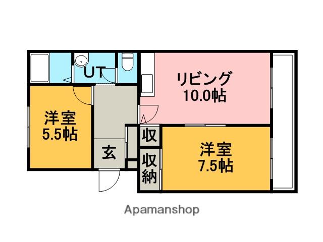 プランコート手稲(2LDK/3階)の間取り写真