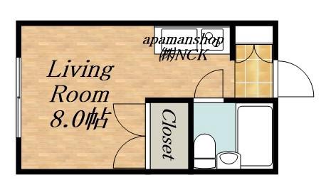 ラミテス白亜(1K/2階)の間取り写真