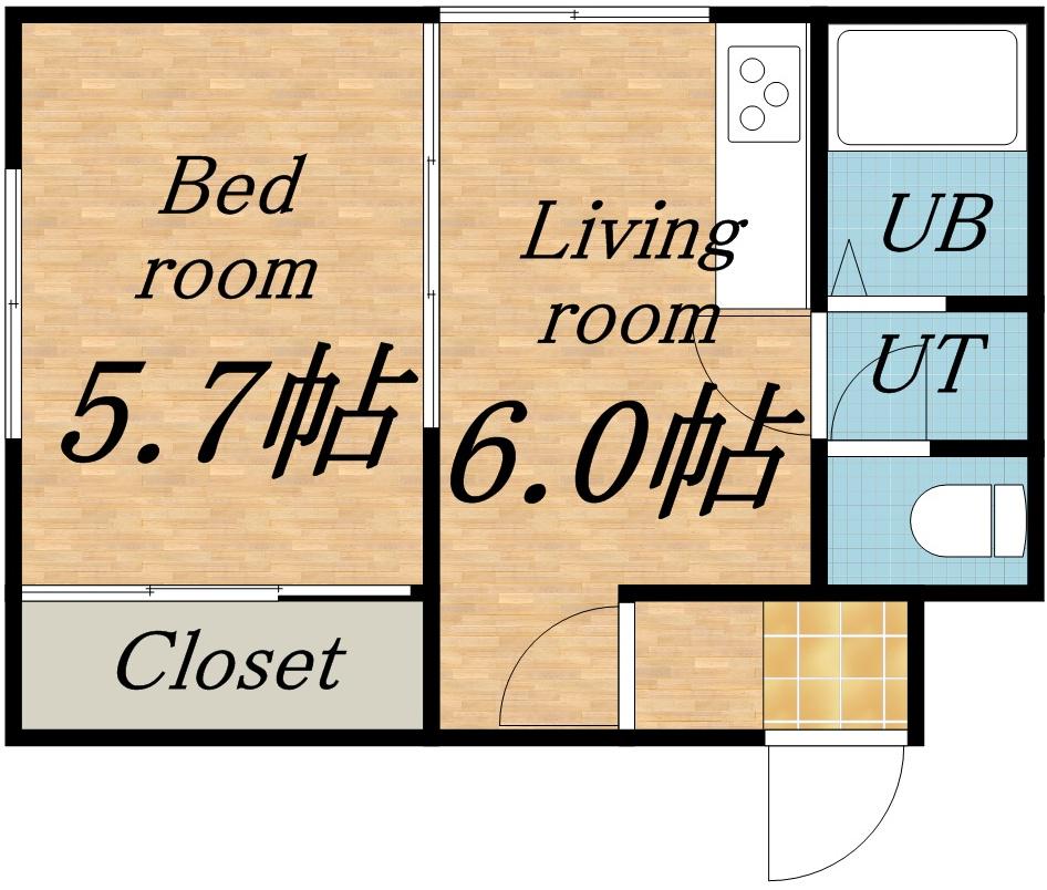 ステージノア(1DK/4階)の間取り写真