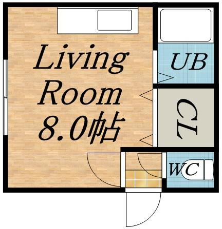 サンパレスA(ワンルーム/2階)の間取り写真