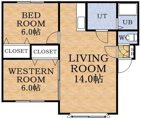 モデュロール西野Ⅰ(2LDK/3階)の間取り写真