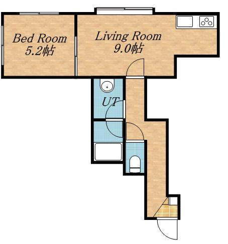 ルポ・プルミエール(1DK/3階)の間取り写真