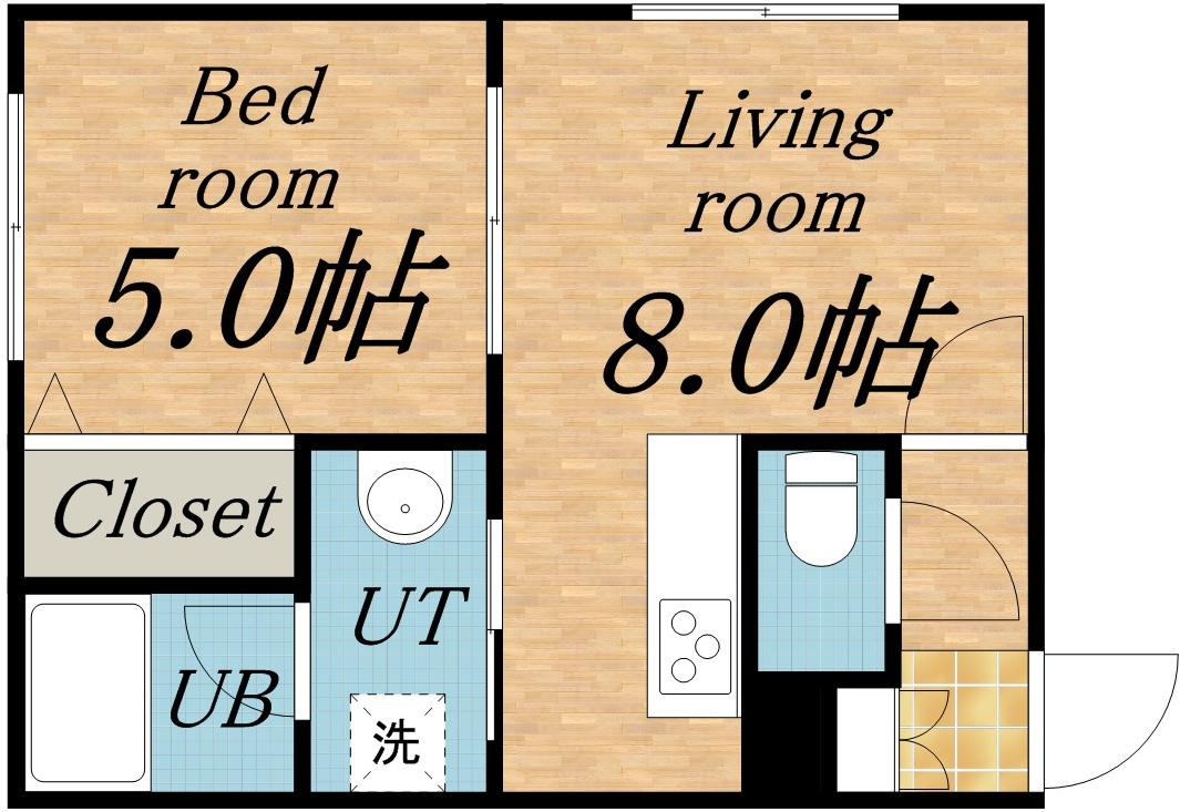 サウザンドファイン琴似(1DK/3階)の間取り写真