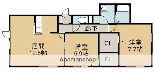 REVO-T(2LDK/1階)の間取り写真