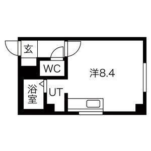 マンションむらかみⅠ(ワンルーム/3階)の間取り写真