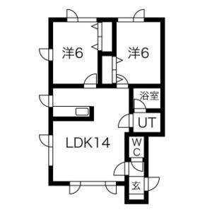 グレース22(2LDK/2階)の間取り写真