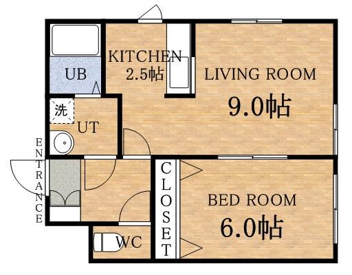 グランメゾン西町(1LDK/3階)の間取り写真