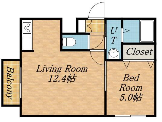 ノースポイント発寒(1LDK/3階)の間取り写真