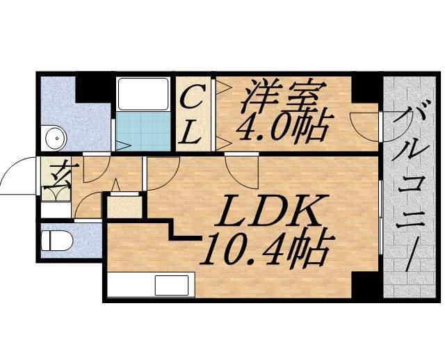 インボイス札幌レジデンス(1LDK/8階)の間取り写真