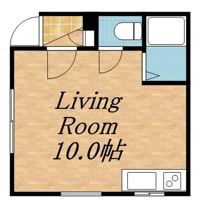 リブインチバ(ワンルーム/2階)の間取り写真