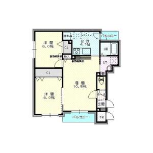 メゾンエスポワール(2LDK/4階)の間取り写真