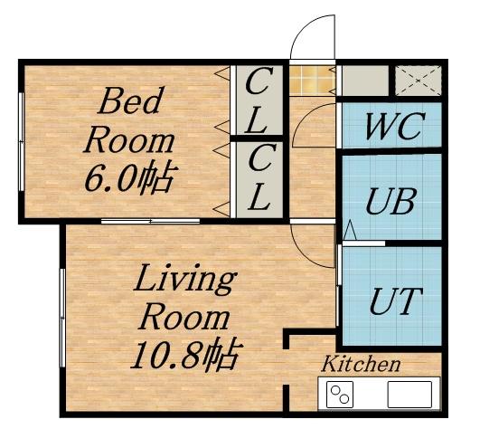 タイセイコーポ30(1LDK/3階)の間取り写真