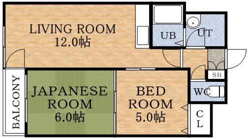 琴似2・7ビル(2LDK/3階)の間取り写真
