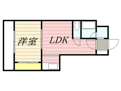 レジデンス前田(1LDK/3階)の間取り写真