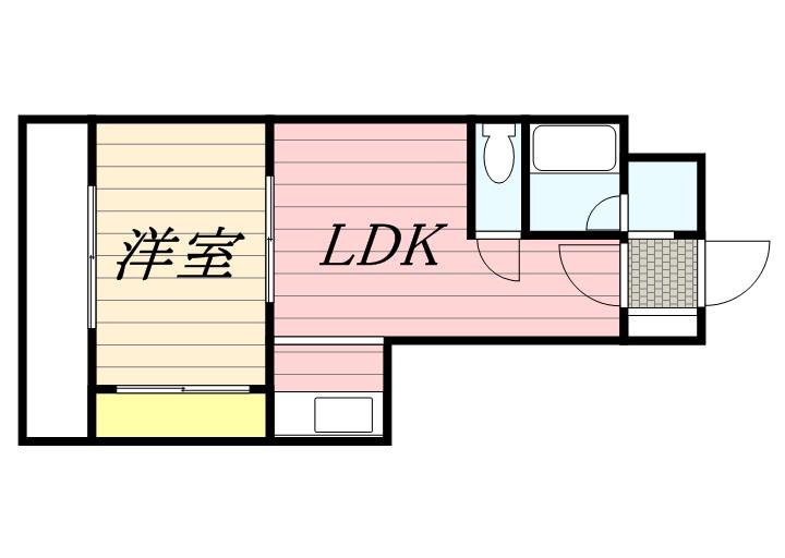 レジデンス前田(1LDK/2階)の間取り写真
