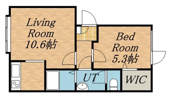 ベルファーレⅠ(1LDK/1階)の間取り写真