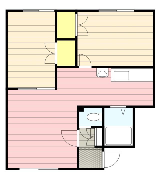 サンシャロンス(2LDK/2階)の間取り写真