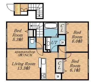 D-ROOM発寒(3LDK/2階)の間取り写真