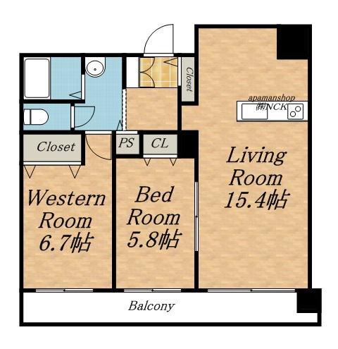 ブリーズ宮の沢Ⅲ(2LDK/13階)の間取り写真