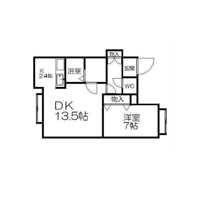 FELICE富丘(1LDK/3階)の間取り写真