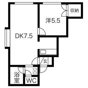 モアハイツA(1LDK/1階)の間取り写真