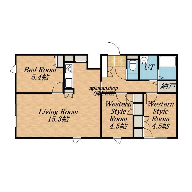 ビラ・ソラシア(2LDK/2階)の間取り写真