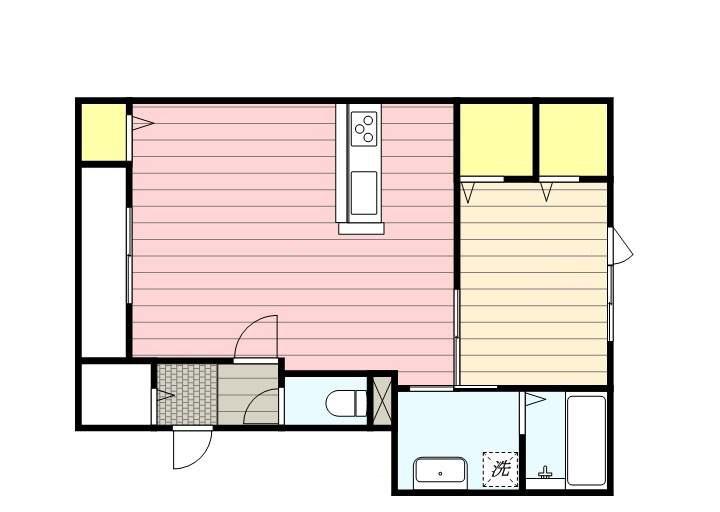 グランドルチェ(1LDK/1階)の間取り写真